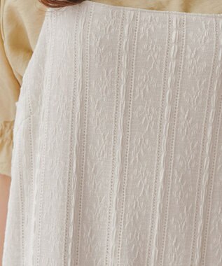 Tiaclasse 【洗える】ストレッチレースキャミワンピース ホワイト