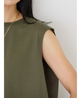 AMERICAN HOLIC 接触冷感ショルダータックノースリーブプルオーバー Khaki