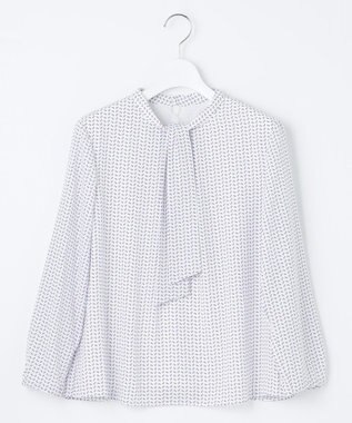 J.PRESS LADIES 幾何プリント ボウタイ カットソー ふじ色系5