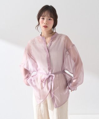 earth music&ecology ラメテレコショルダーレースタンクトップ Ivory