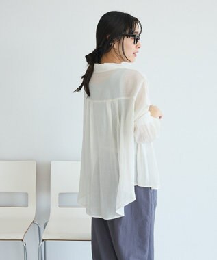 CRAFT STANDARD BOUTIQUE ヴィンテージボイルタックフレアシャツ Off White