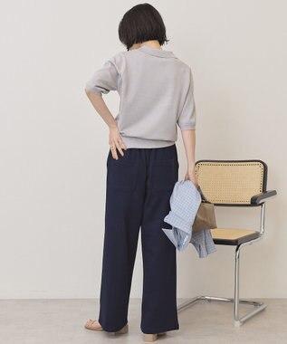 AMERICAN HOLIC 襟付き配色ニット Gray