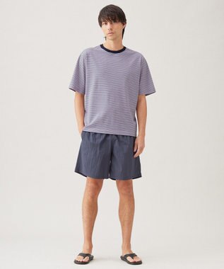 UNFILO MENS 【OCEANS 雑誌・web 掲載】スマート ストレッチ TEE【男女兼用/ギフトにもおすすめ】 ピンクボーダー