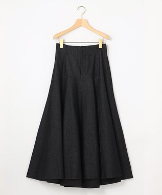 組曲 L 【組曲×setsuko sagittaire】ストレッチデニムスカート ブラック系