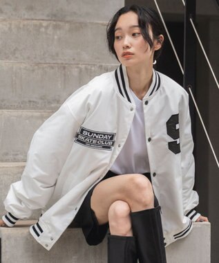 WEGO パテッドワッペンスタジャン ホワイト