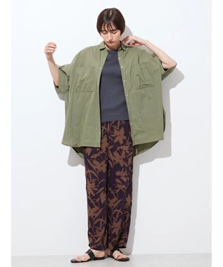 AMERICAN HOLIC ＷポケットバックタックＢＩＧシャツ Khaki