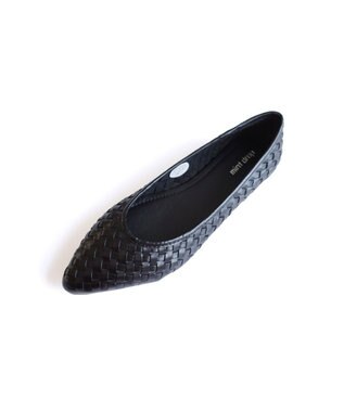 Pointer 本革編み込みパンプス ブラック