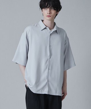 WEGO トロミBIGシャツ（S） ライトグレー