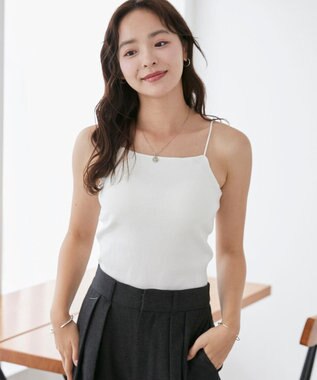 WEGO 【カップ付きインナー】なちゅ盛れカップインキャミ オフホワイト