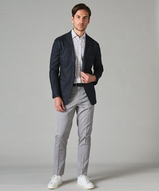 GOTAIRIKU 春夏向け【形態安定】SUMMERPREMIUMPLEATS_スモールワイドカラー 長袖ドレスシャツ（ストライプ/チェック） グレー系4