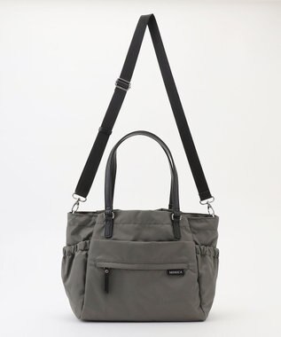 LA BAGAGERIE 【MONICA】ポーチ付き3WAYトートバッグ ダークグレー