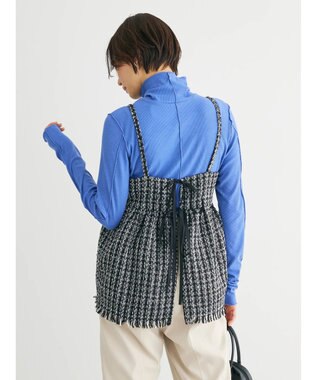 Green Parks ・ＥＬＥＮＣＡＲＥ　ＤＵＥ　ツイードバックリボンキャミ Black