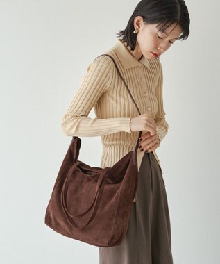 russet スエード2WAYトートバッグ(CE-1577) D.Brown