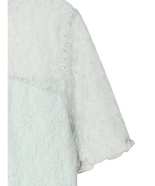 earth music&ecology レースドッキング半袖プルオーバー Mint