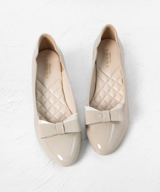 TOCCA 【リボン取り外し可】DOUBLE RIBBON 2WAYPUMPS パンプス ベージュ系