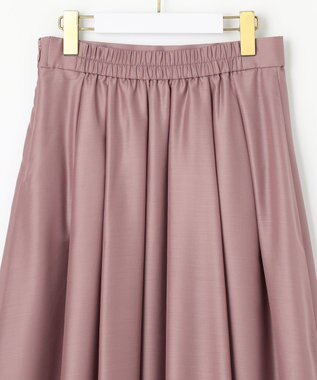 ANY SIS 【洗える】シアーチンツタック スカート モカピンク