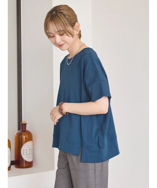 AMERICAN HOLIC 接触冷感裾切り替えカットプルオーバー Navy