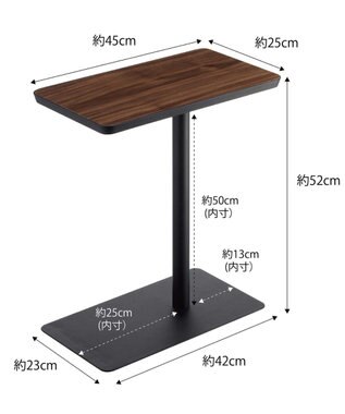 tower 差し込みサイドテーブル タワー ブラック ブラック