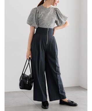 Te chichi バルーンスリーブメランジニット グレー