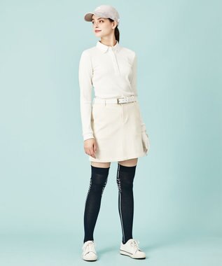 23区GOLF 【WOMEN】【手洗い可】クロスサーモツイル 台形 スカート ホワイト系