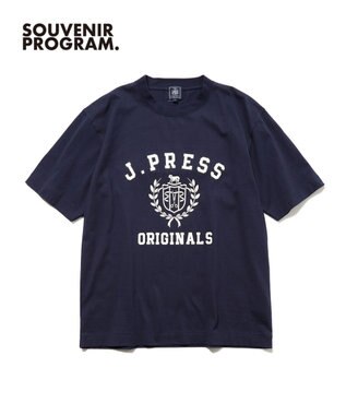 J.PRESS MEN 【J.PRESS ORIGINALS】【UNISEX】Cotton Jersey CRST Logo T-shirt