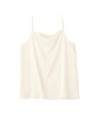 YECCA VECCA ボートネックサテンキャミ Ivory