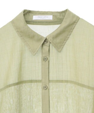 Green Parks 裾ドロストシアーシャツ Green
