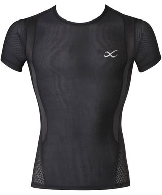 CW-X 【MEN】 CW-X 機能性トップス 【JYURYU TOP】 メッシュ 半袖 肩が動かしやすくなる 運動時の疲労を軽減 ゴルフ 球技 マラソン JAO395 /ワコール ブラック