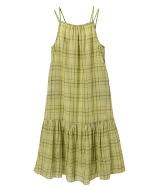 earth music&ecology マドラスチェックキャミワンピース Yellow
