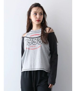 Green Parks ＥＧＯＩＳＴ　肩開きロゴ長袖プルオーバー Gray