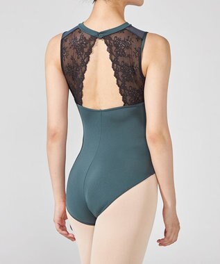 Chacott ハイネックレオタード ボトルグリーン