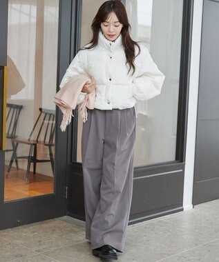 WEGO パディングショートブルゾン ホワイト