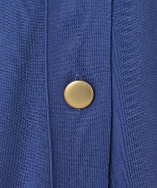 23区 【洗える】シルクコットン カーディガン ダルブルー系