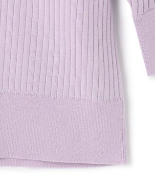 ICB 【洗える】コットンポリエステルリブ プルオーバー ライラック系