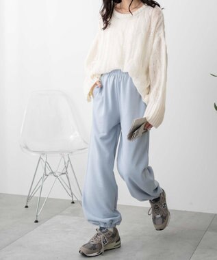 WEGO スウェットジョガーパンツ サックス