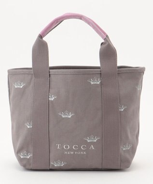 TOCCA CROWN DOTS CANVASTOTE トートバッグ ライトグレー系