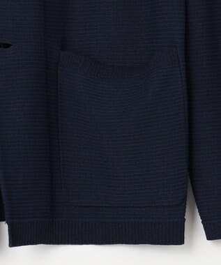 JOSEPH ABBOUD 【軽い/洗える】クールスキンニット カーディガン ネイビー系
