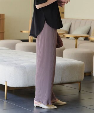 Tiaclasse 【新色追加・洗える】プリーツパンツ 新色 ラベンダー