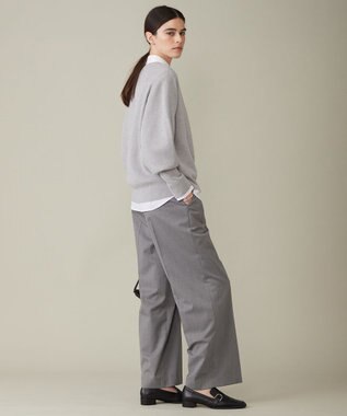 ICB 【洗える】 ウールポリエステルハイゲージ ニット ライトグレー系