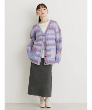 AMERICAN HOLIC グラデーションニットカーディガン Purple