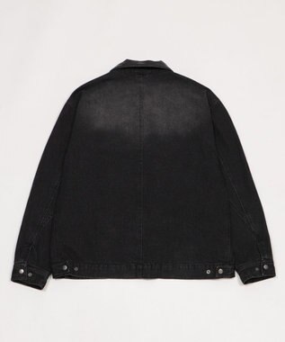 WEGO 【ユニセックス着用ITEM/MLサイズ展開】ワーカーズZIPデニムジャケット デニムブラックソノタ