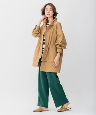 自由区 L 【撥水加工/洗える】キルトコンビアウター キャメル系