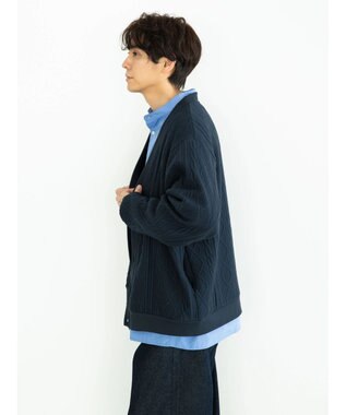 CRAFT STANDARD BOUTIQUE ケーブル柄カットカーディガン1 Navy