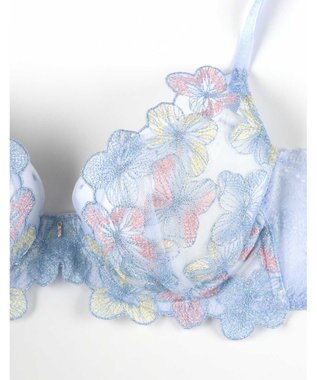 AMPHI ブラジャー ふっくらまる胸キープ 脇高設計 脇・背中スッキリ【Hold Day Bra】 BYJ311 アンフィ／ワコール ブルー