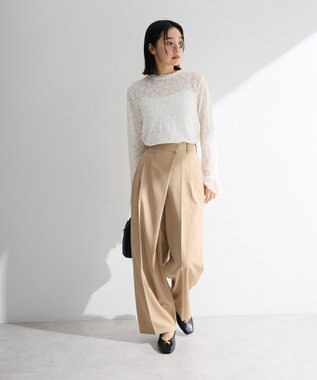 Green Parks 総レースプルオーバー Ecru