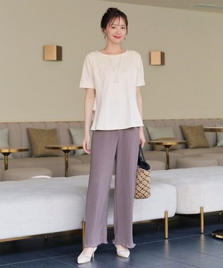 Tiaclasse 【新色追加・洗える】プリーツパンツ 新色 ラベンダー