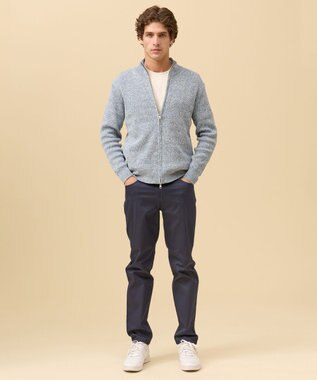 J.PRESS MEN 【ストレッチ】コンパクトピケストレッチ５ポケット パンツ ネイビー系