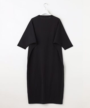 自由区 【洗える】シャインハイゲージ ドルマンスリーブワンピース ネイビー系