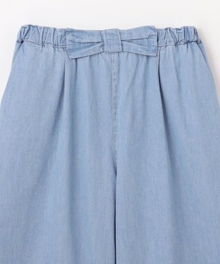 ANY KIDS シャンブレー ガウチョパンツ ブルー