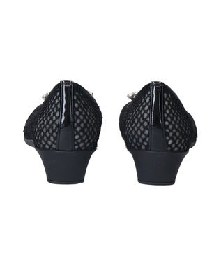 Bridget Birkin 【Bridget Birkin Walk】ビジューモチーフメッシュパンプス ブラックコンビ